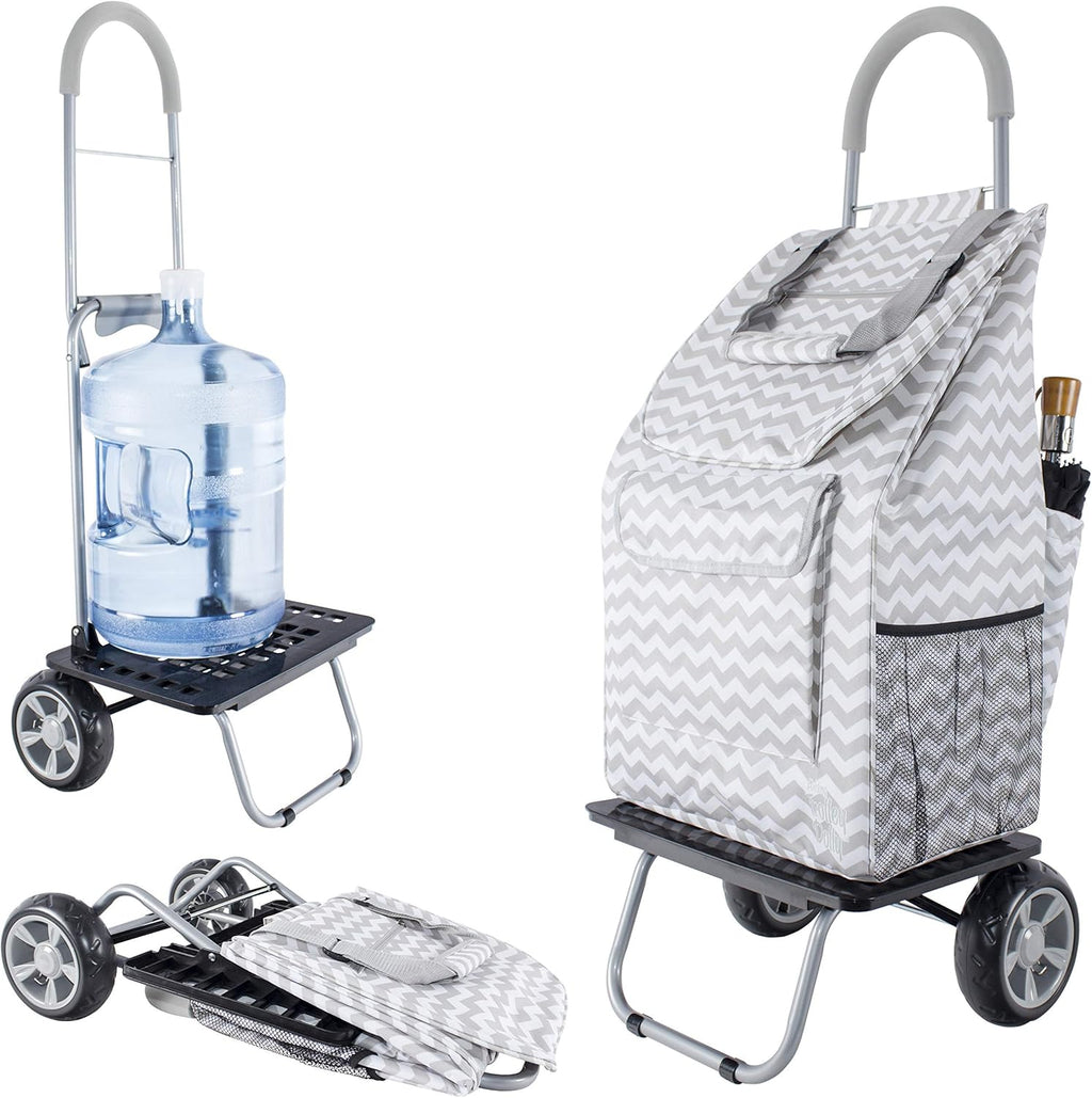 Brown Foldable Shopping Cart M58843