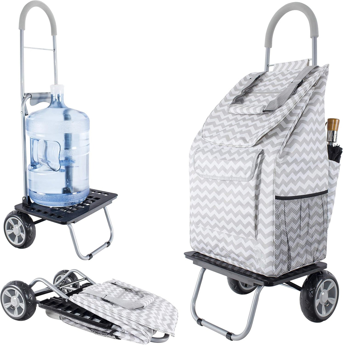 Brown Foldable Shopping Cart M58843