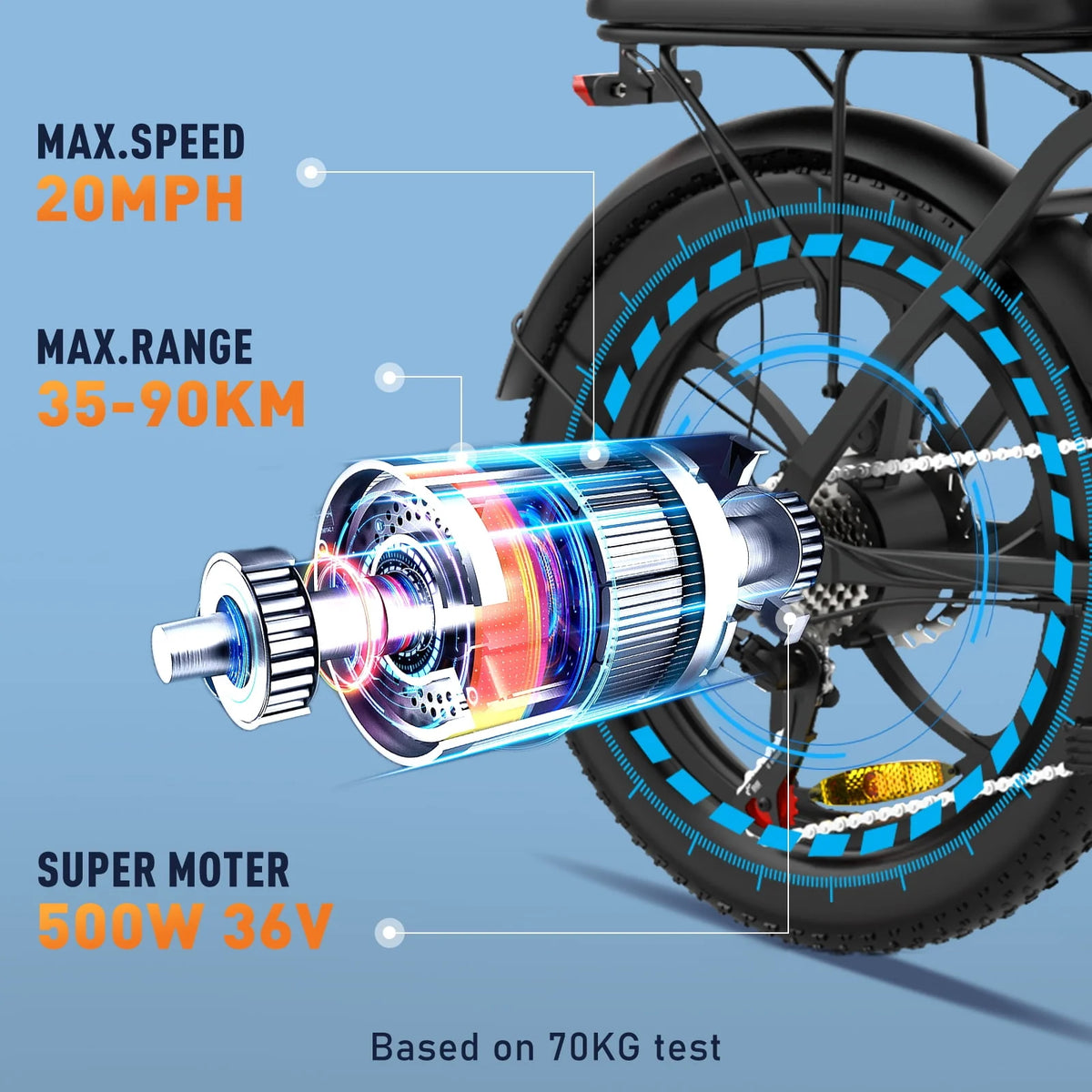 500W Fat Tire Electric Bike 11.2Ah 36V W883