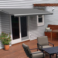 Retractable Patio 13' x 10' Awning Canopy, Gray H7029