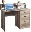 Computer Desk with Drawers & Cabinet Wood Y451396