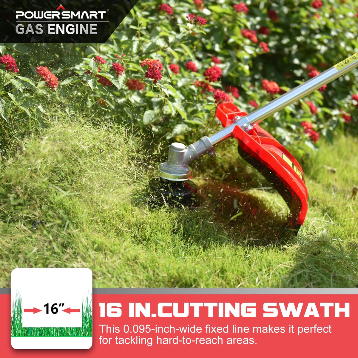 2-Cycle 25.4cc Straight Shaft Gas String Trimmer and Brush Cutter P433