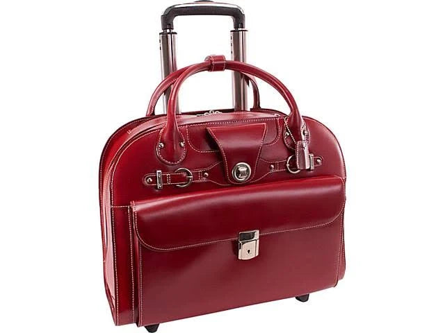 Red Wheeled Laptop Briefcase G448