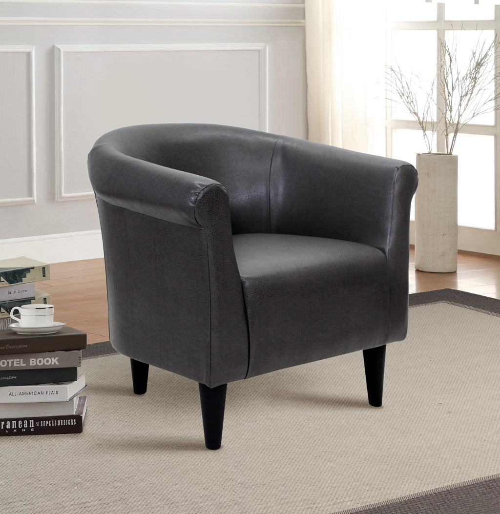 Faux Leather Bucket Accent Chair B2608