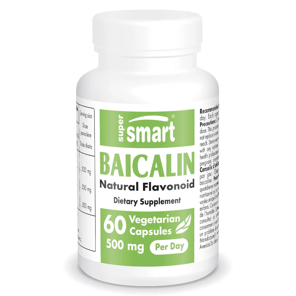 90% Baicalin 500mg Chinese Skullcap Extract 60 Vegetarian Capsules M216
