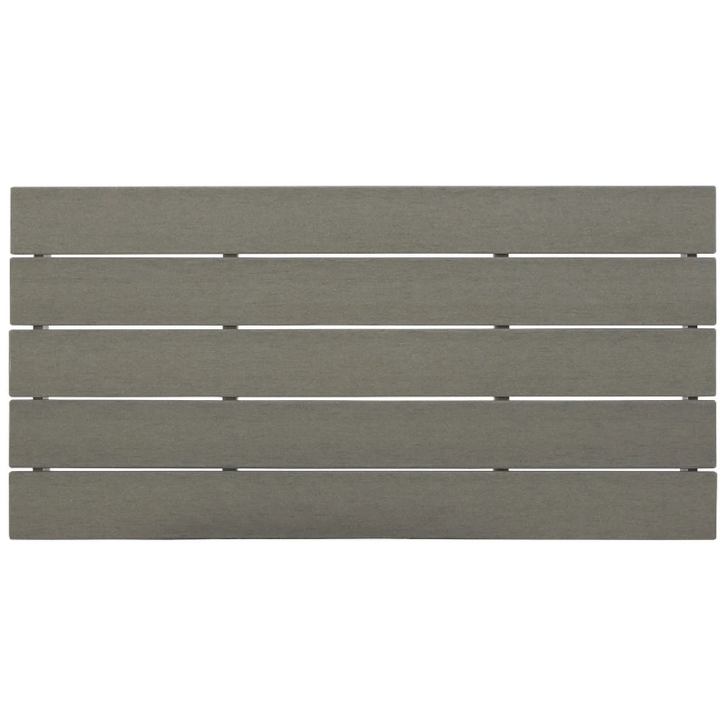 Gray Cocktail Table with Slatted Top and Tapered Legs U892939