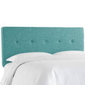 Blue Tufted Upholstered California King Panel Headboard E4412
