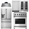 30 Gas Range, Range Hood, Refrigerator, Dishwasher, Wine Cooler I402