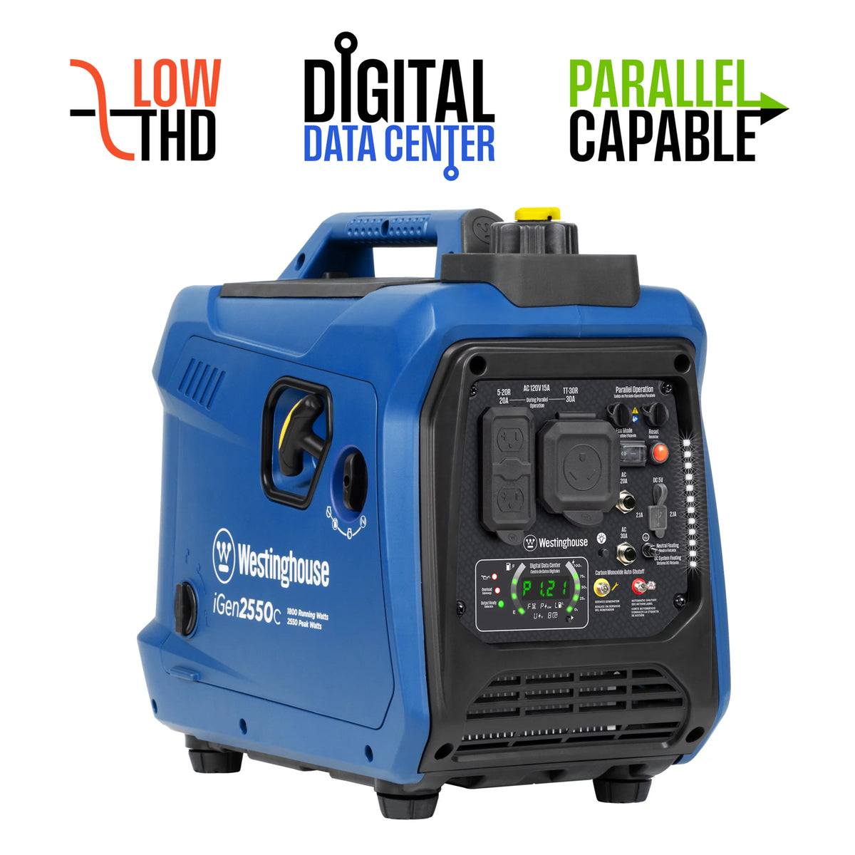 Gas Powered Portable Inverter Generator with CO Sensor U536