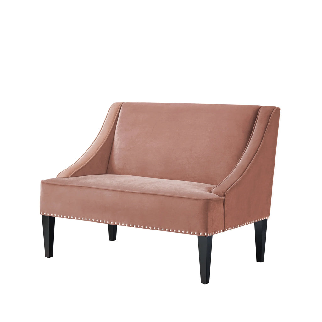 Blush Velvet Upholstered Bench K534