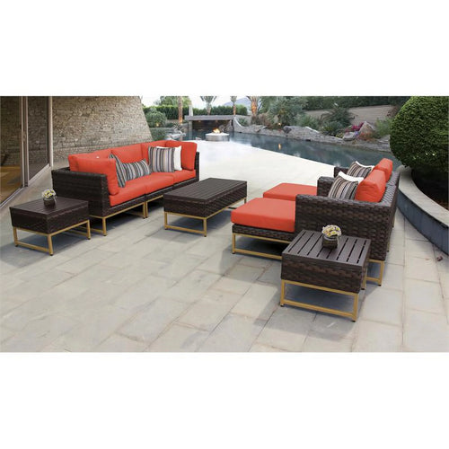 10 Piece Wicker Patio Furniture Set C6941