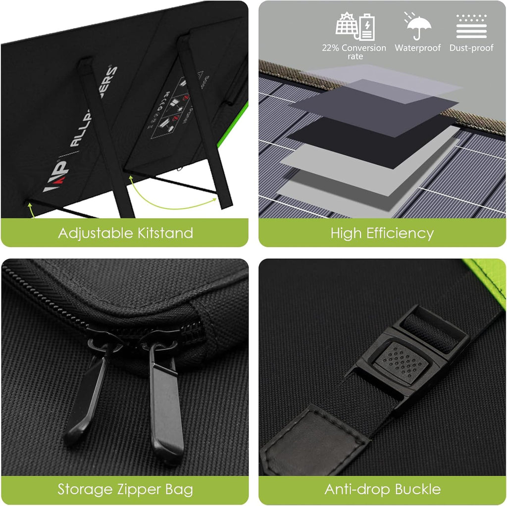 200W Portable Foldable Solar Panel Kit V89086