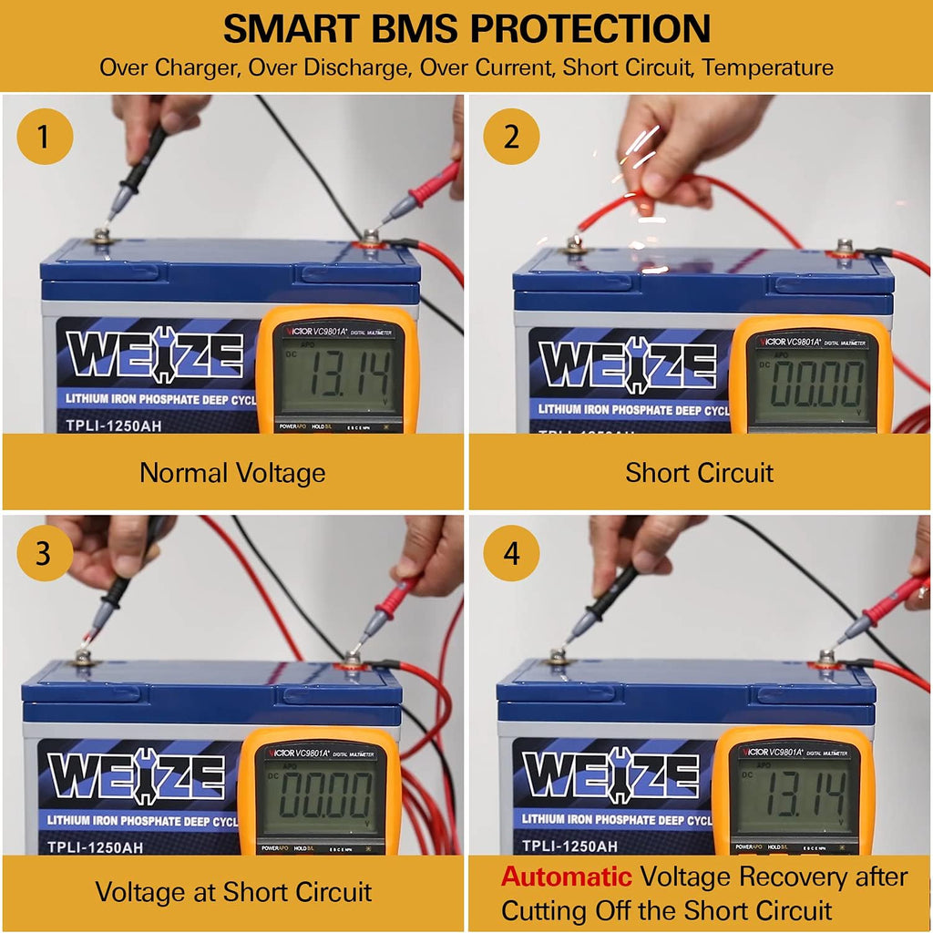 12V 100Ah LiFePO4 Lithium Battery with Smart BMS P926