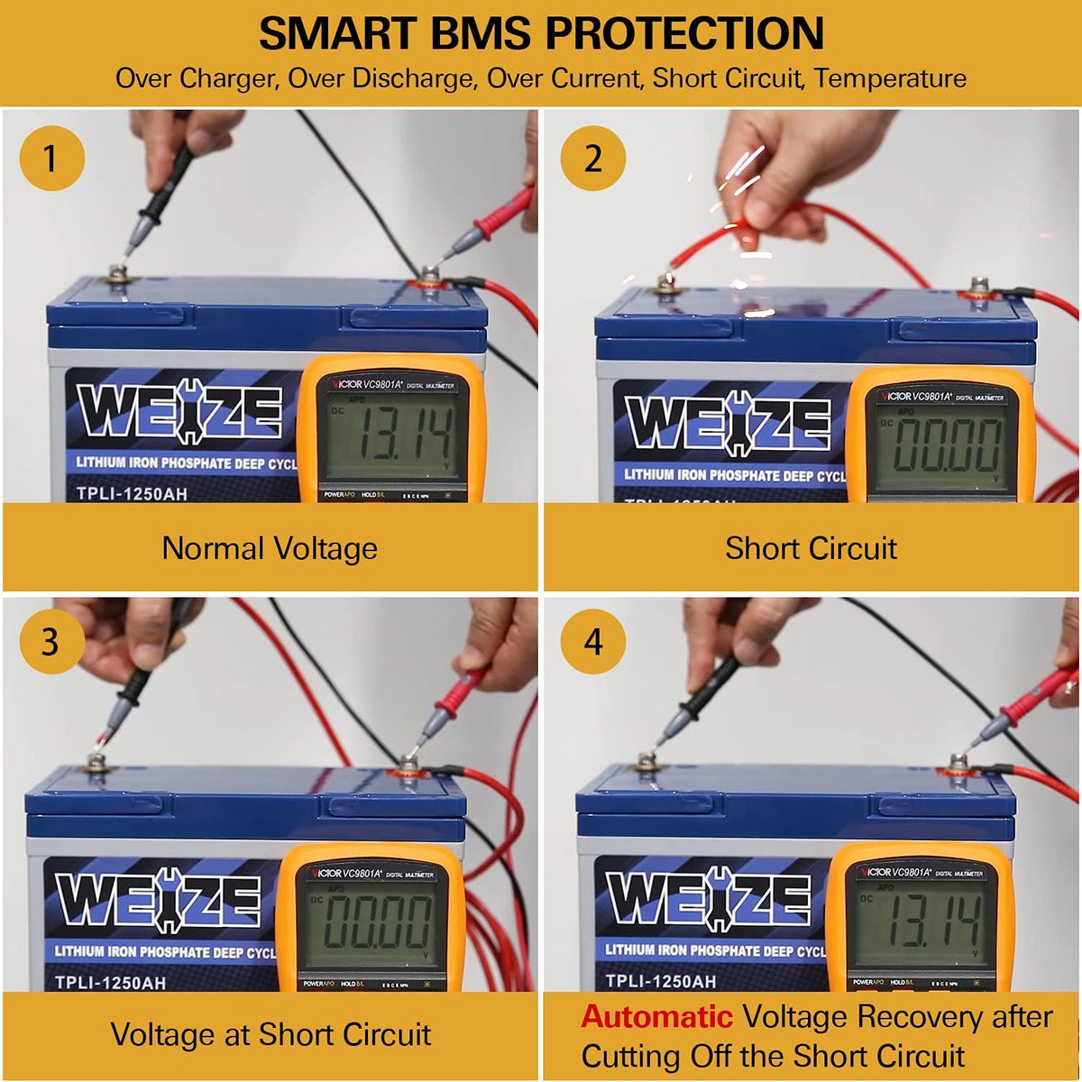 12V 100Ah LiFePO4 Lithium Battery with Smart BMS P926