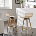 Set of 2 Natural Wood Swivel Counter Stool N965300