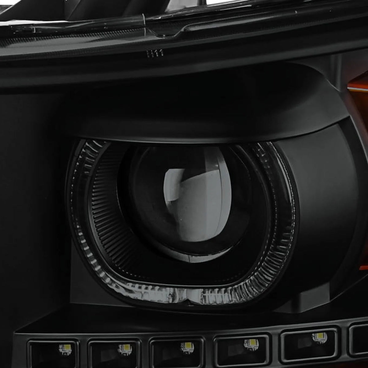Black Smoked LED Projector Headlights and Tail Light T47686
