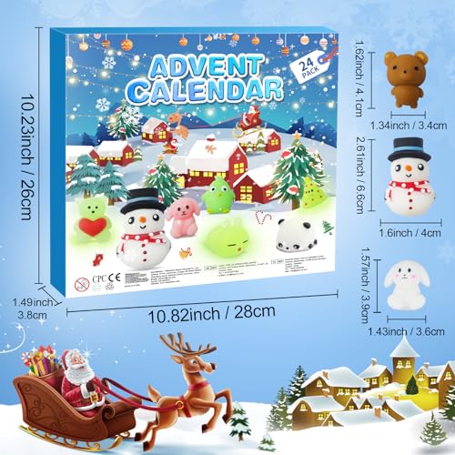 24 Pcs Squishies Fidget Advent Calendar J736