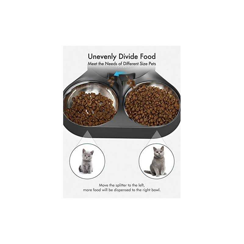 Automatic Pet Food Splitter with Stainless Steel Bowls T410888