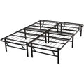 Steel Mattress Foundation Bed Frame California King in Black X4774