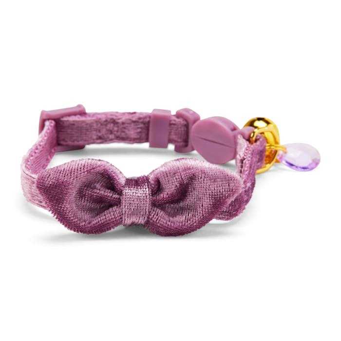 Velvet Adjustable Purple Kitten Collar N120