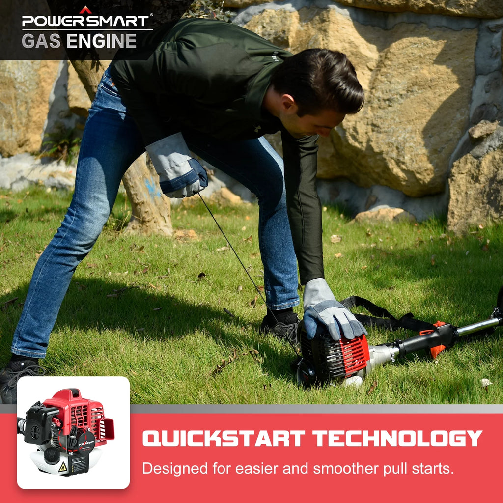 2-Cycle 25.4cc Straight Shaft Gas String Trimmer and Brush Cutter P433