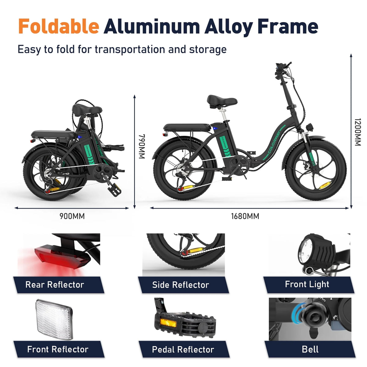 500W Fat Tire Electric Bike 11.2Ah 36V W883