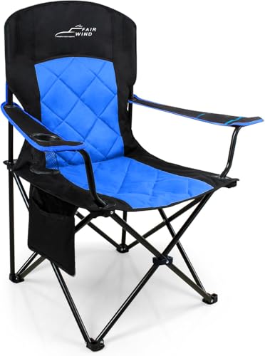 Oversized Padded Camping Chair 2 Pack Black T7368