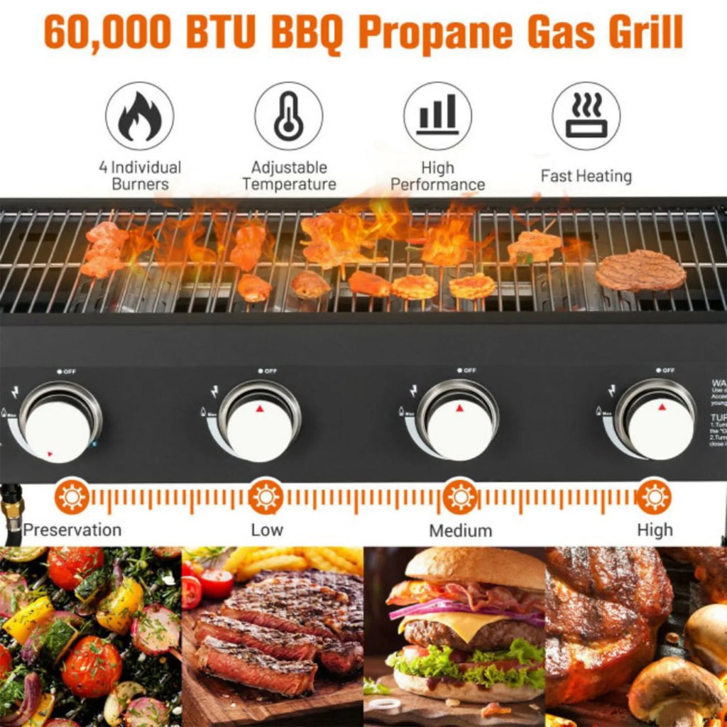 4 Burner Foldable Propane Gas Grill R4990