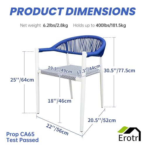 Black 4 Pcs Stackable Aluminum Rattan Patio Dining Chairs with Arms P48209