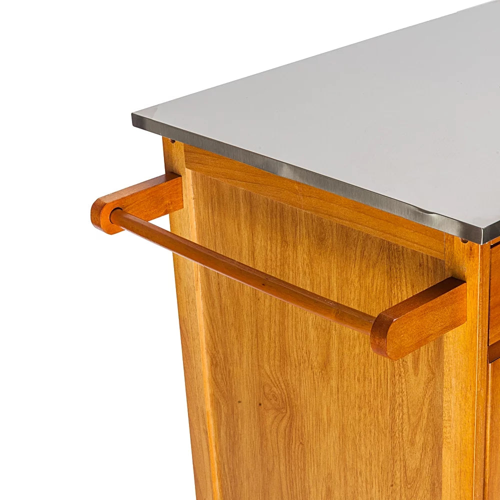 Rolling Kitchen Cart with Drop-Leaf Tabletop N43179