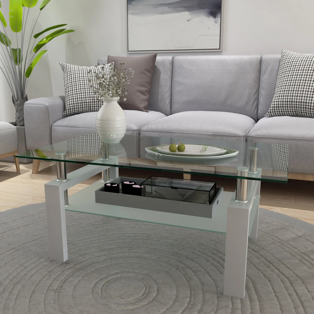 White Glass Top Coffee Table B26263