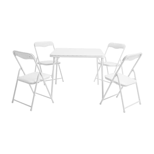 Kids 3-Piece Folding Square Table and Chairs Set B453827