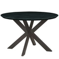 47" Round Wood Dining Table with Metal Base P9729