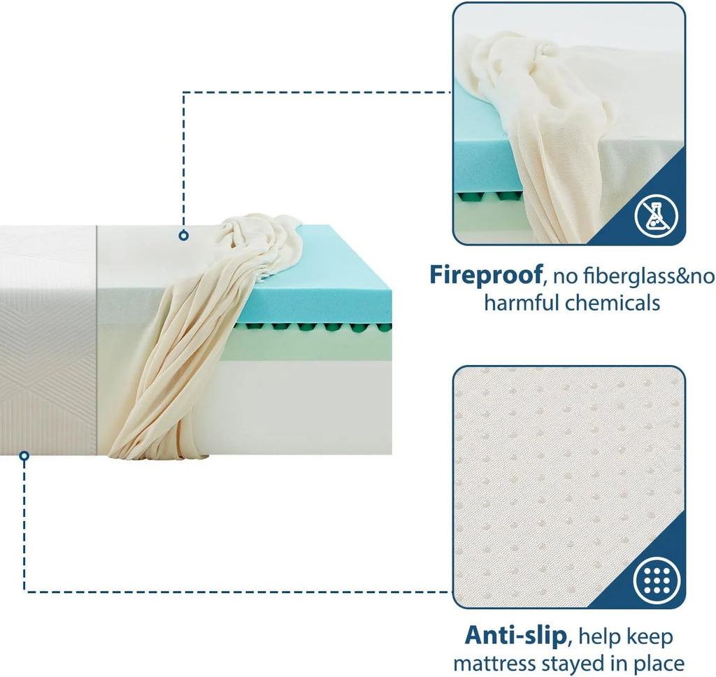 Queen 10 Inch Cooling Gel Memory Foam Mattress E48790