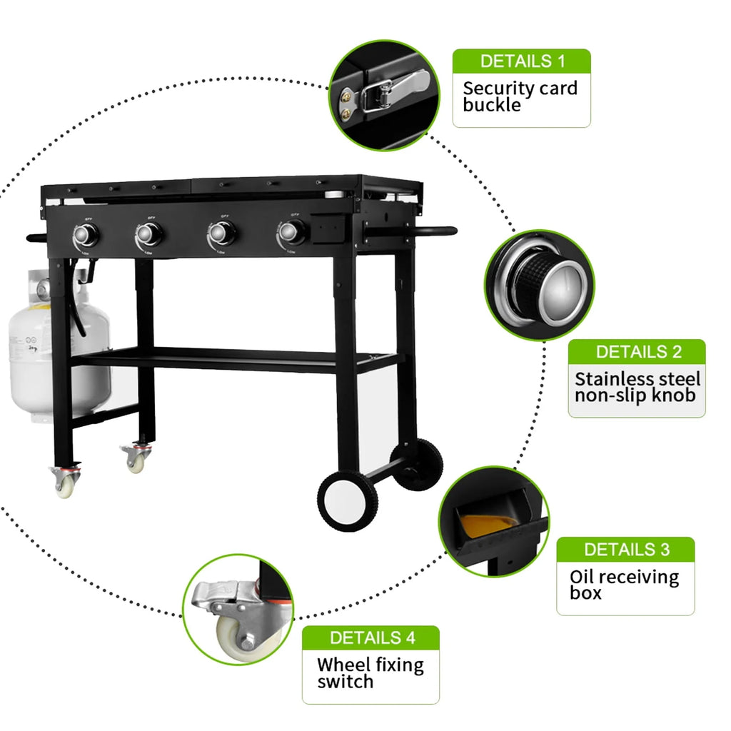 4 Burner Foldable Propane Gas Grill R4990
