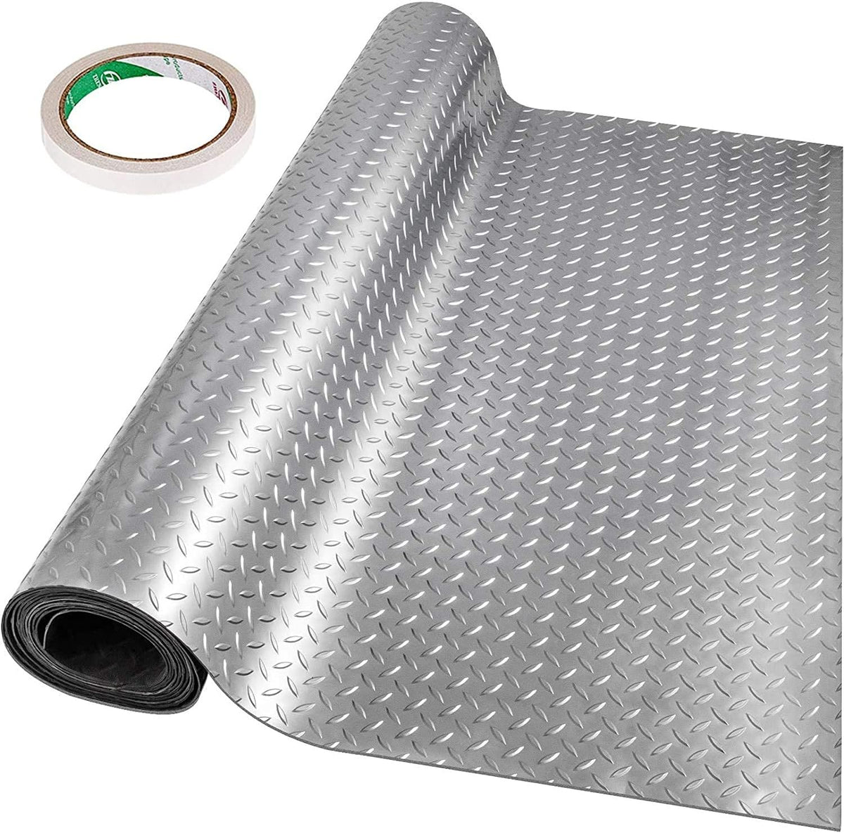 4.9x19ft Anti-Slide Diamond Texture Vinyl Garage Floor Mat V82657