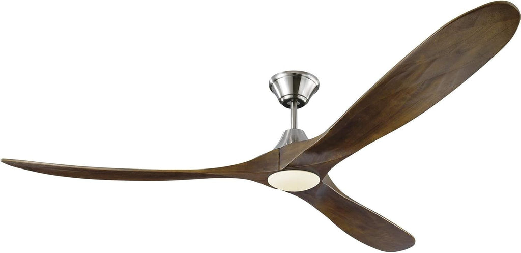 Brushed Steel Ceiling Fan with LED Light and Remote Control P361330
