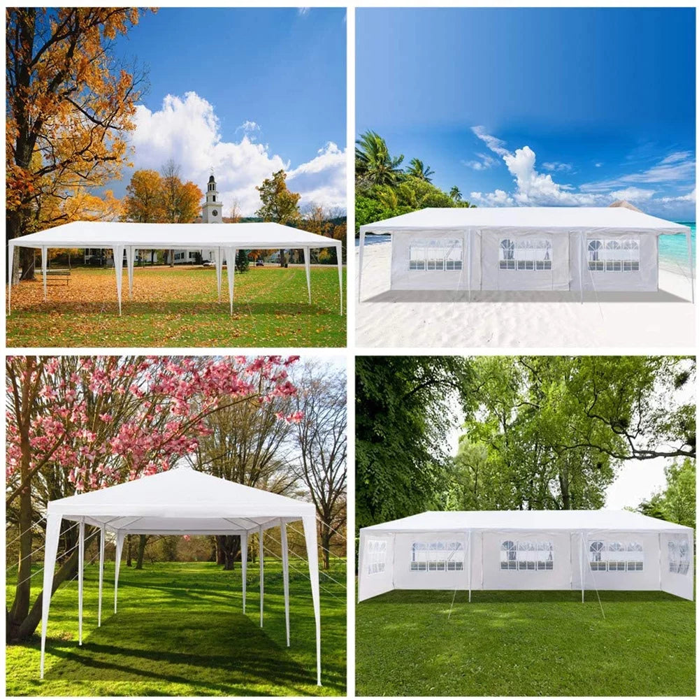 10'x30' Outdoor Canopy Tent with 8 Side Walls White K92468