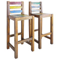 Solid Reclaimed Wood Bar Stools 2 pcs Q9576