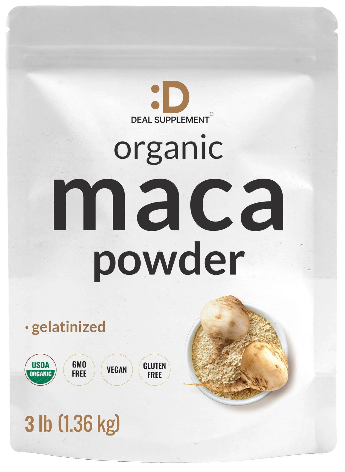 Organic Peruvian Maca Root Powder 3lbs Gelatinized Non-GMO X223