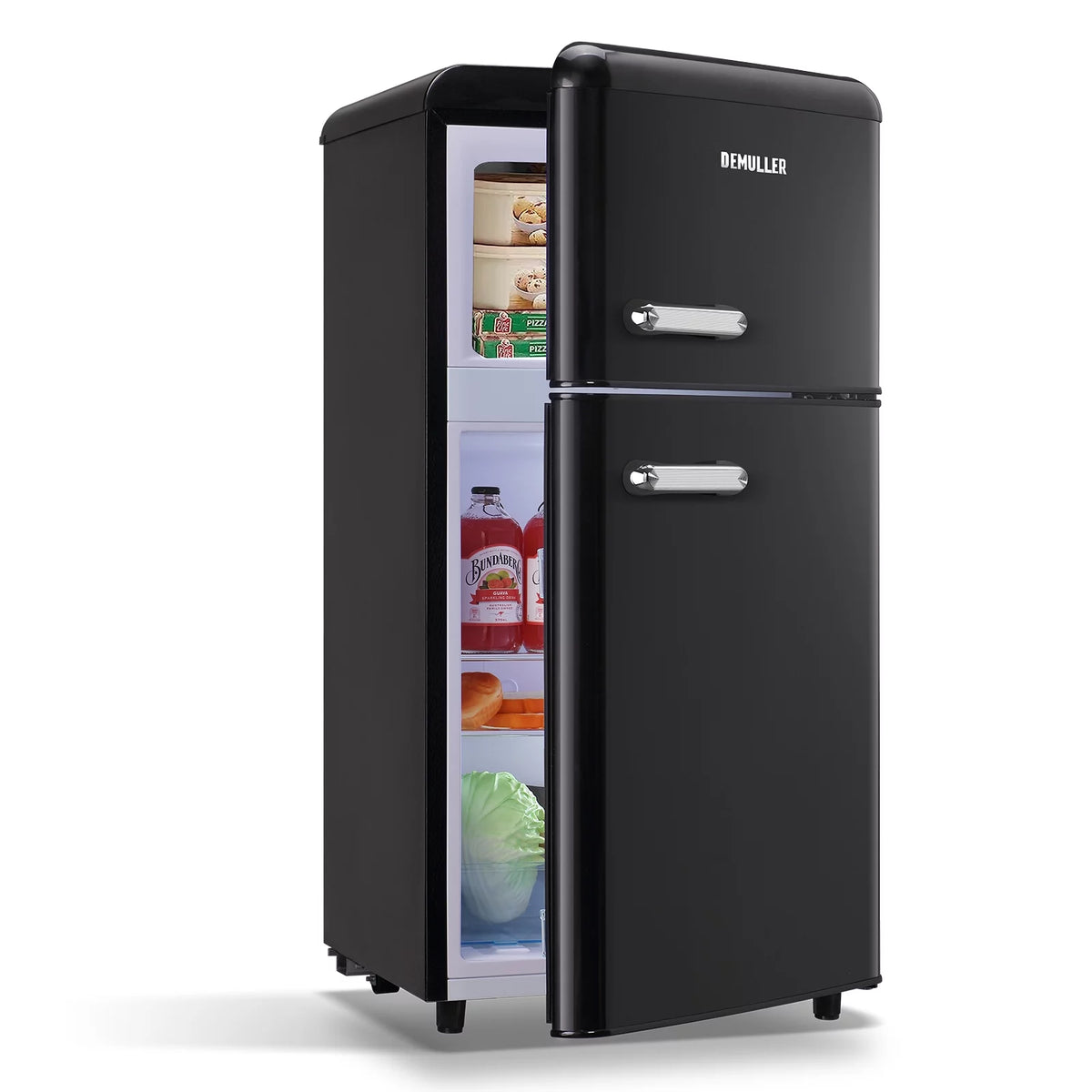 Mini Refrigerator Dual Door Fridge with Handle H456