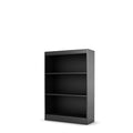 3-Shelf Pure Black Bookcase R2123
