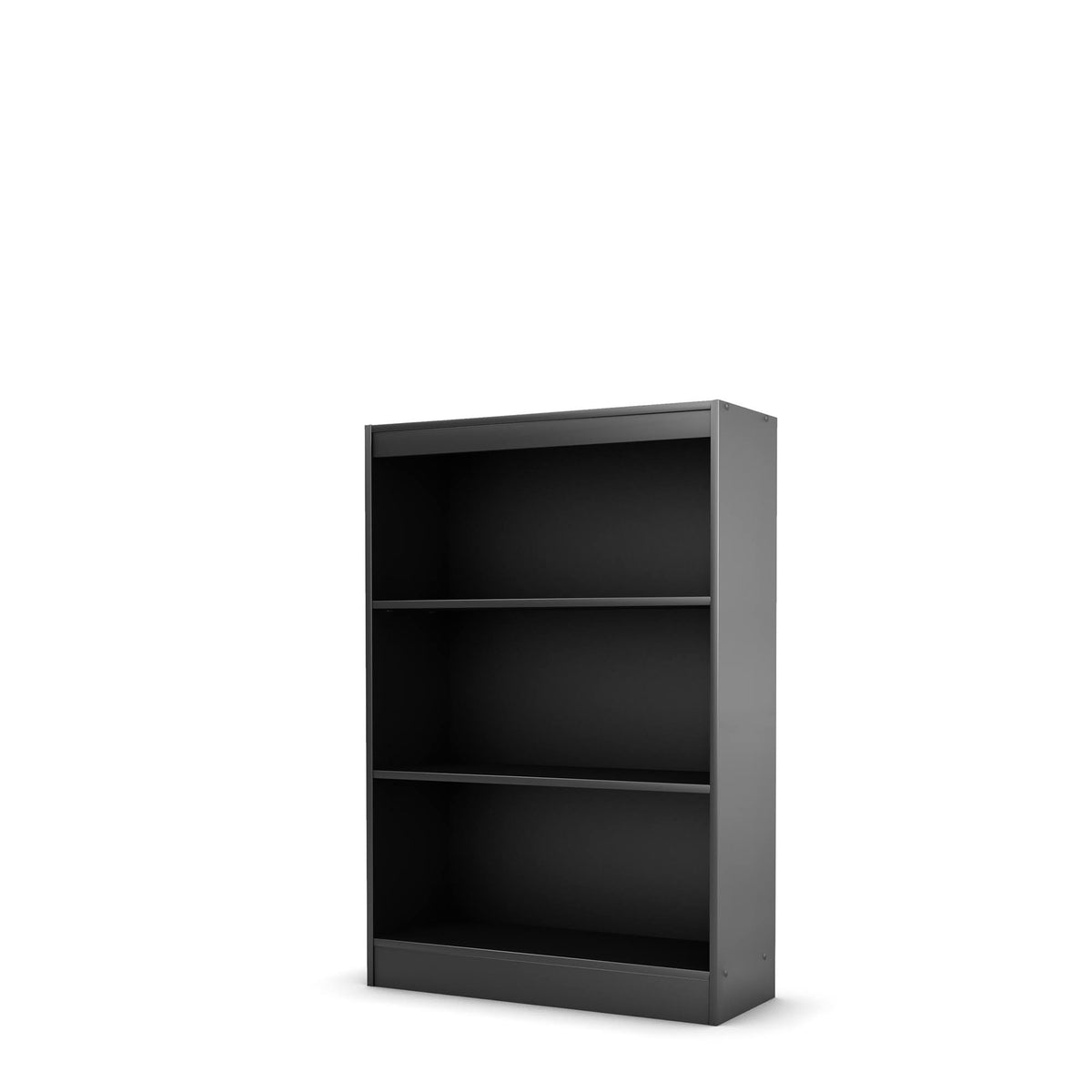 3-Shelf Pure Black Bookcase R2123
