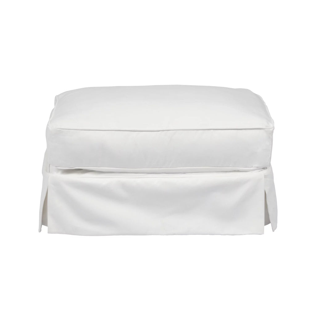 18" White Fabric Slipcovered D618123