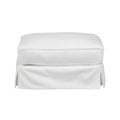 18" White Fabric Slipcovered D618123
