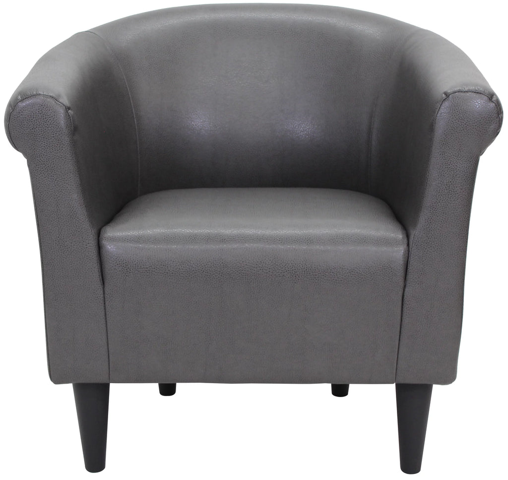 Faux Leather Bucket Accent Chair B2608