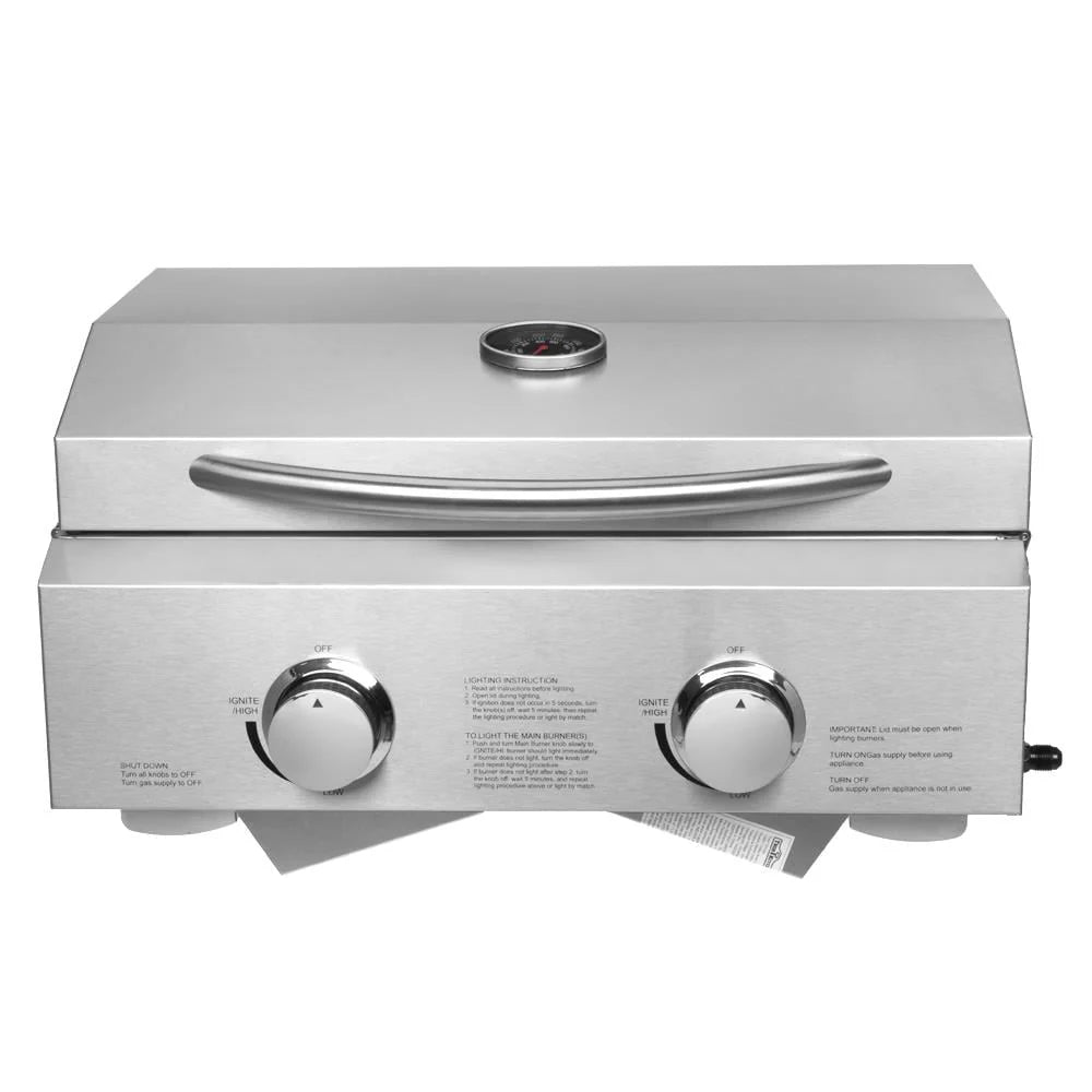 Portable 2 Burner Stainless Steel Propane Grill M499
