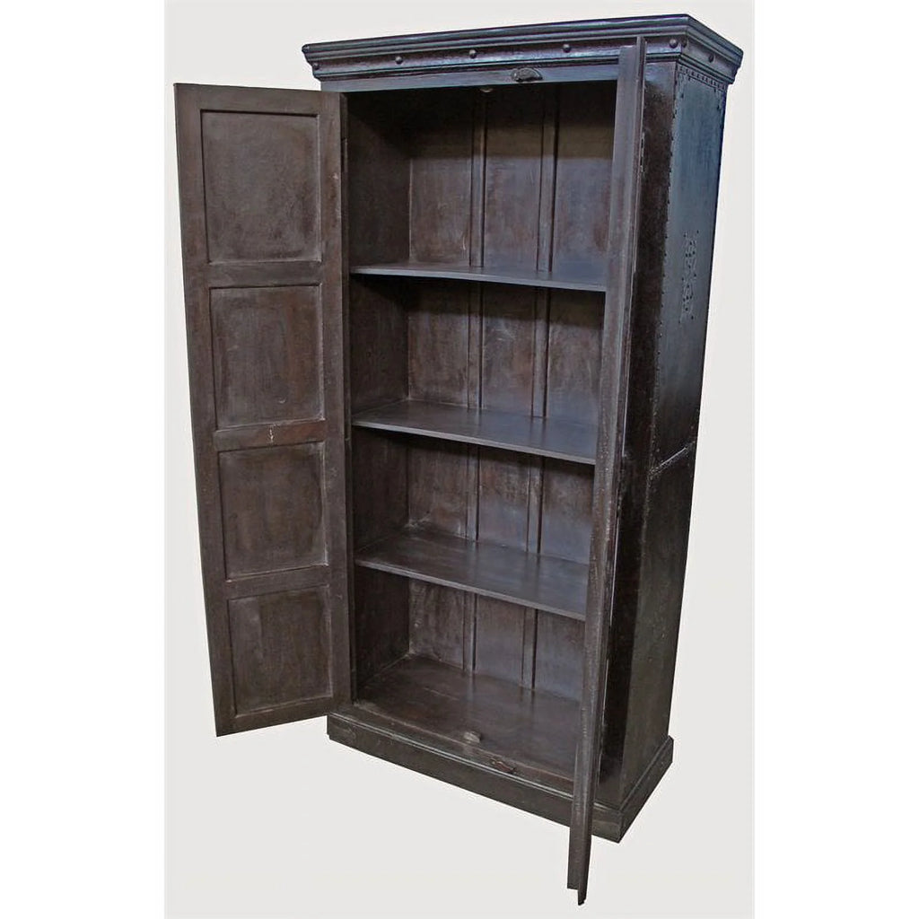Solid Wood 2 Door Cabinet in Brown H69615