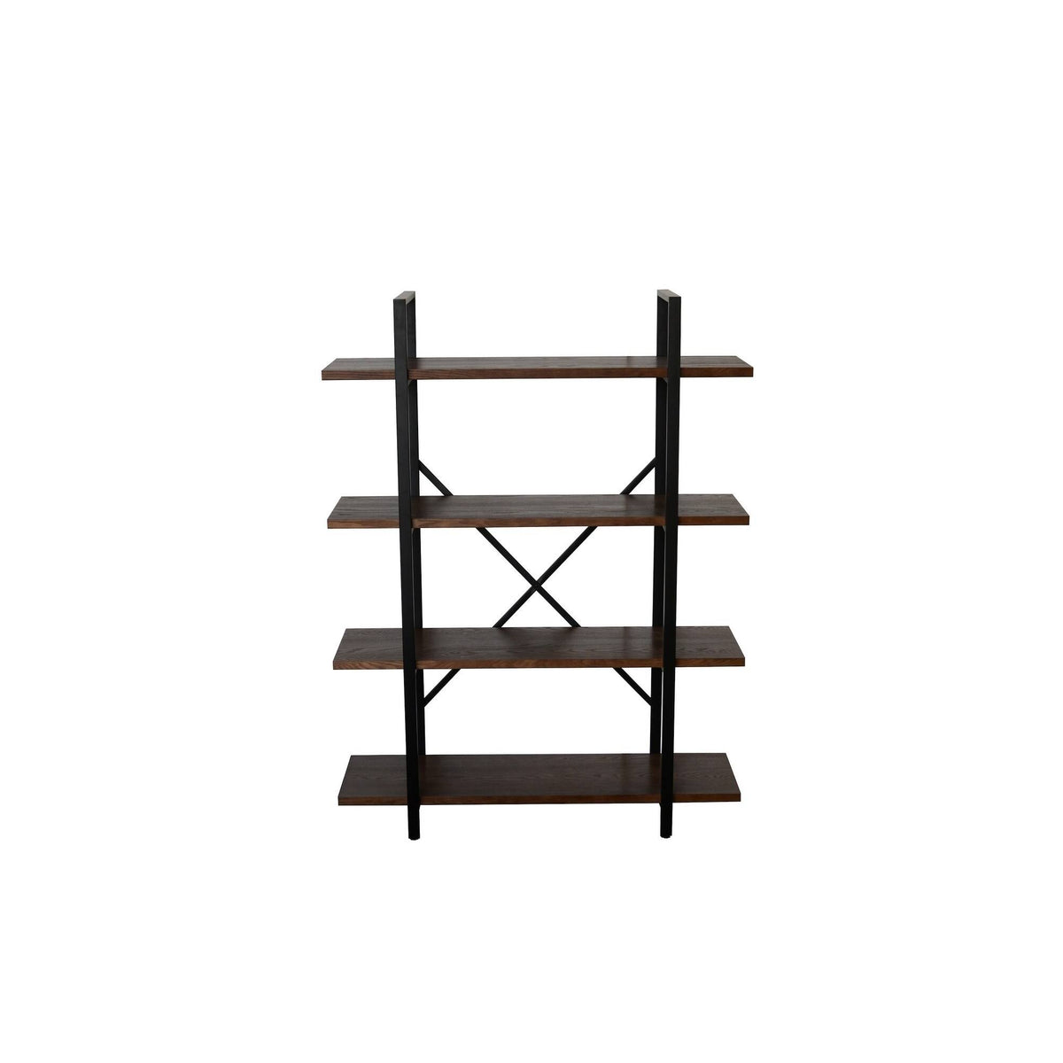Walnut Brown 4 Shelf Etagere Bookcase O1812