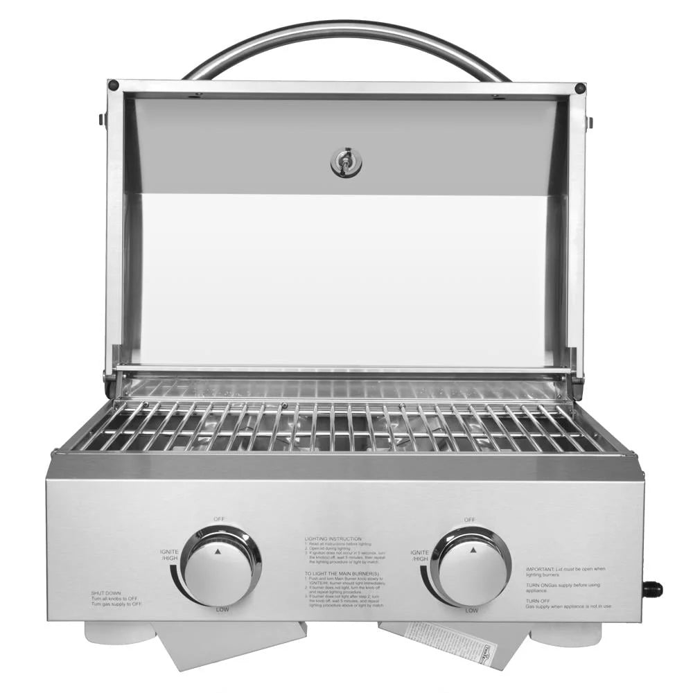 Portable 2 Burner Stainless Steel Propane Grill M499